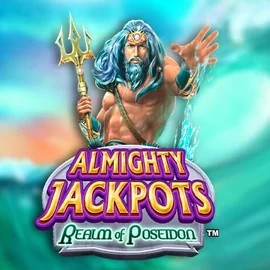 Almighty Jackpots – Realm of Poseidon logo by Novomatic at Robocat Casino