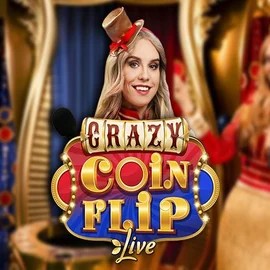 Crazy Coin Flip by Evolution, showcased at robocatcasino.co.com – game logo