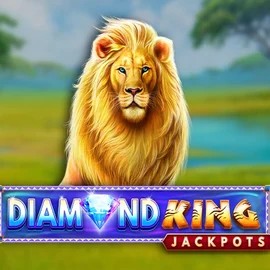 Try Diamond King Jackpots slot by SpinPlay Games on robocatcasino.co.com – logo image