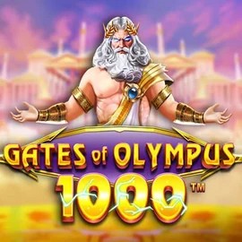 Slots logo of Gates of Olympus 1000 from Pragmatic Play at Robocat Casino