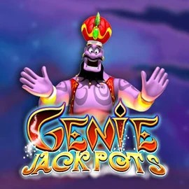 Genie Jackpots slot logo by Blueprint Gaming at Robocat Casino