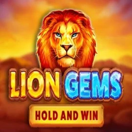Lion Gems Hold and Win online game logo by Playson on robocatcasino.co.com