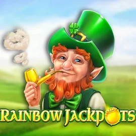 Rainbow Jackpots online game logo by Red Tiger Gaming on robocatcasino.co.com