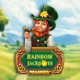 Rainbow Jackpots Megaways by Red Tiger Gaming, showcased at robocatcasino.co.com – game logo
