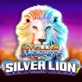 Stellar Jackpots with Silver Lion logo by Lightning Box Game Robocat Casino