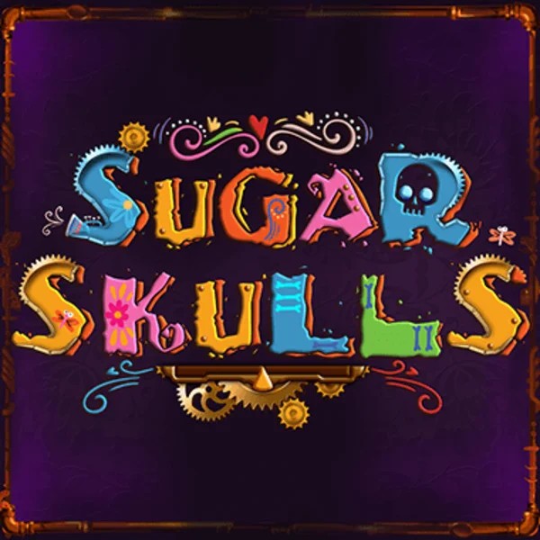 Sugar Skulls slot logo by Booming Games at Robocat Casino