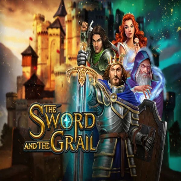 The Sword and the Grail slot visual from Play'n GO available on robocatcasino.co.com