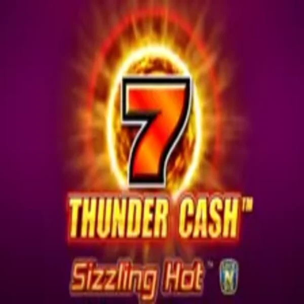 Thunder Cash Sizzling Hot online game logo by Novomatic on robocatcasino.co.com
