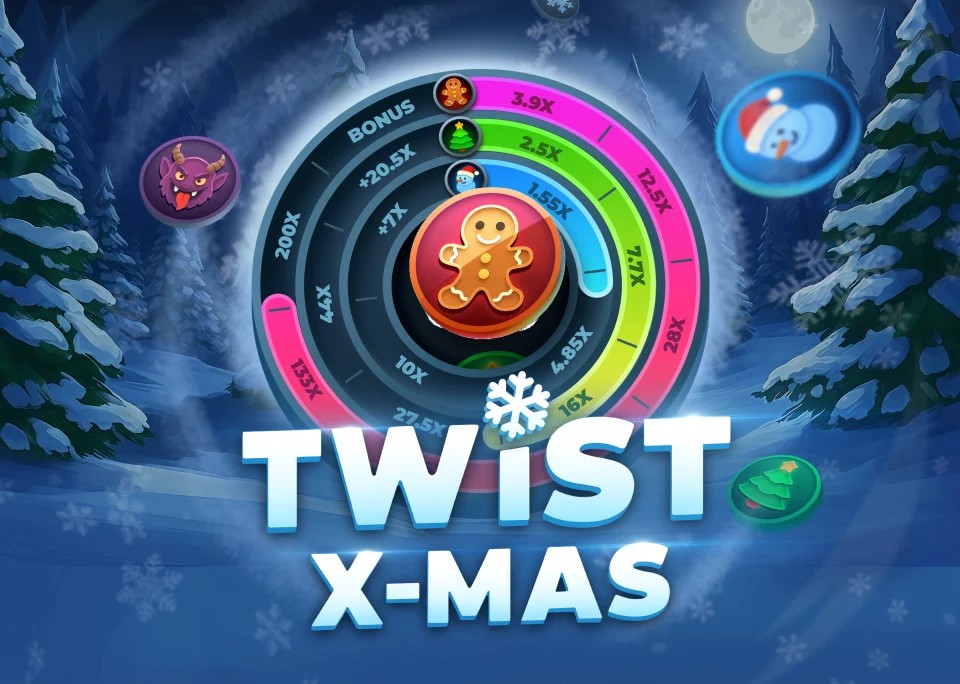 Twist X-mas slot icon by InOut, available at Robocat Casino