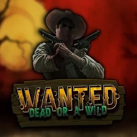 Wanted Dead or a Wild logo by Hacksaw Gaming at Robocat Casino